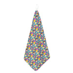 Colorful Ice Cream Pattern Print Hand Towel
