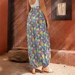 Colorful Ice Cream Pattern Print Harem Pants