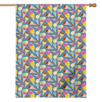 Colorful Ice Cream Pattern Print House Flag