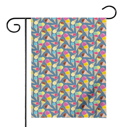 Colorful Ice Cream Pattern Print House Flag