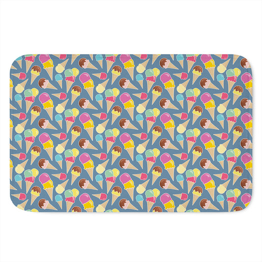Colorful Ice Cream Pattern Print Indoor Door Mat