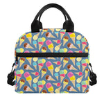 Colorful Ice Cream Pattern Print Insulated Lunch Bag