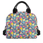 Colorful Ice Cream Pattern Print Insulated Lunch Bag