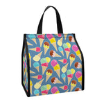 Colorful Ice Cream Pattern Print Insulated Lunch Tote