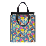 Colorful Ice Cream Pattern Print Insulated Lunch Tote