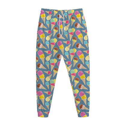 Colorful Ice Cream Pattern Print Jogger Pants