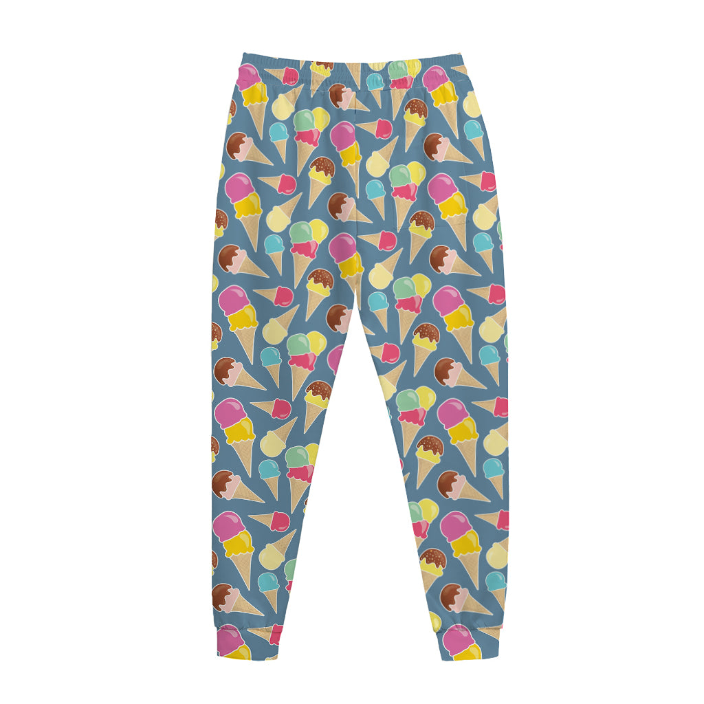 Colorful Ice Cream Pattern Print Jogger Pants