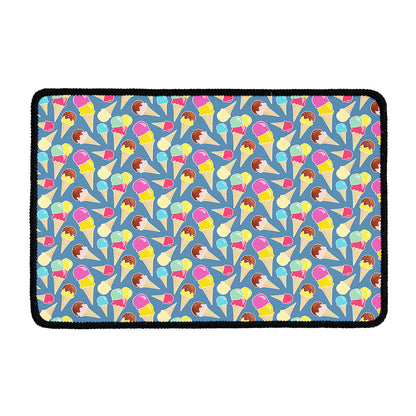 Colorful Ice Cream Pattern Print Kitchen Mat