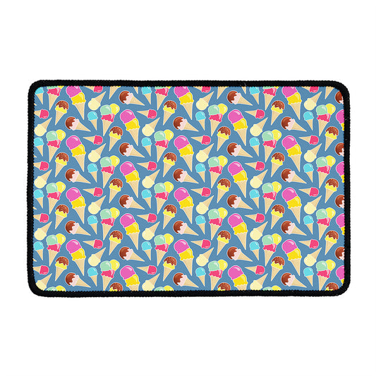 Colorful Ice Cream Pattern Print Kitchen Mat
