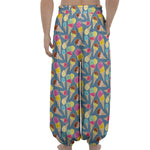 Colorful Ice Cream Pattern Print Lantern Pants
