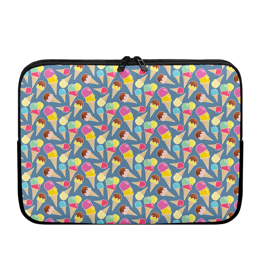 Colorful Ice Cream Pattern Print Laptop Sleeve