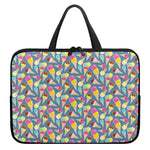 Colorful Ice Cream Pattern Print Laptop Sleeve With Handle