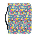 Colorful Ice Cream Pattern Print Leather Bible Cover