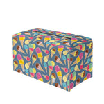 Colorful Ice Cream Pattern Print Leather Tissue Box Cover