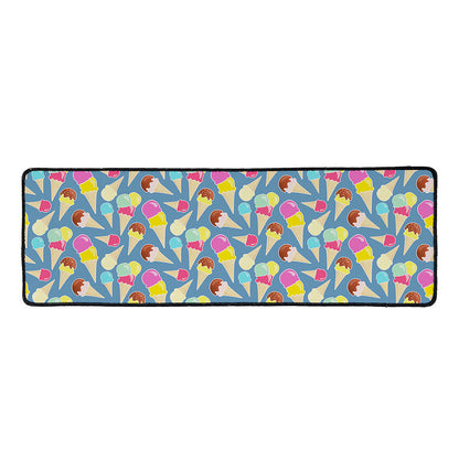 Colorful Ice Cream Pattern Print Long Kitchen Mat