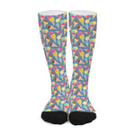 Colorful Ice Cream Pattern Print Long Socks