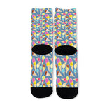 Colorful Ice Cream Pattern Print Long Socks