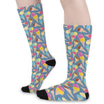 Colorful Ice Cream Pattern Print Long Socks