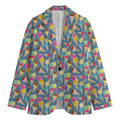 Colorful Ice Cream Pattern Print Men's Blazer