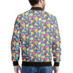 Colorful Ice Cream Pattern Print Men's Bomber Jacket