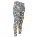 Colorful Ice Cream Pattern Print Men's Compression Pants