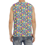 Colorful Ice Cream Pattern Print Men's Fitness Tank Top