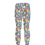 Colorful Ice Cream Pattern Print Men's leggings