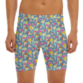Colorful Ice Cream Pattern Print Men's Long Boxer Briefs