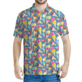 Colorful Ice Cream Pattern Print Men's Polo Shirt