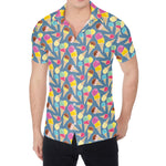 Colorful Ice Cream Pattern Print Men's Shirt