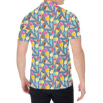 Colorful Ice Cream Pattern Print Men's Shirt