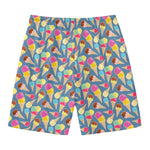 Colorful Ice Cream Pattern Print Men's Swim Trunks