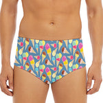 Colorful Ice Cream Pattern Print Men's Triangle Swim Briefs
