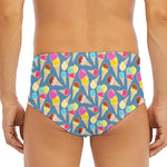 Colorful Ice Cream Pattern Print Men's Triangle Swim Briefs