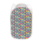 Colorful Ice Cream Pattern Print Mesh Laundry Hamper
