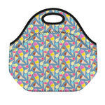 Colorful Ice Cream Pattern Print Neoprene Lunch Bag