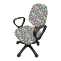 Colorful Ice Cream Pattern Print Office Chair Cover