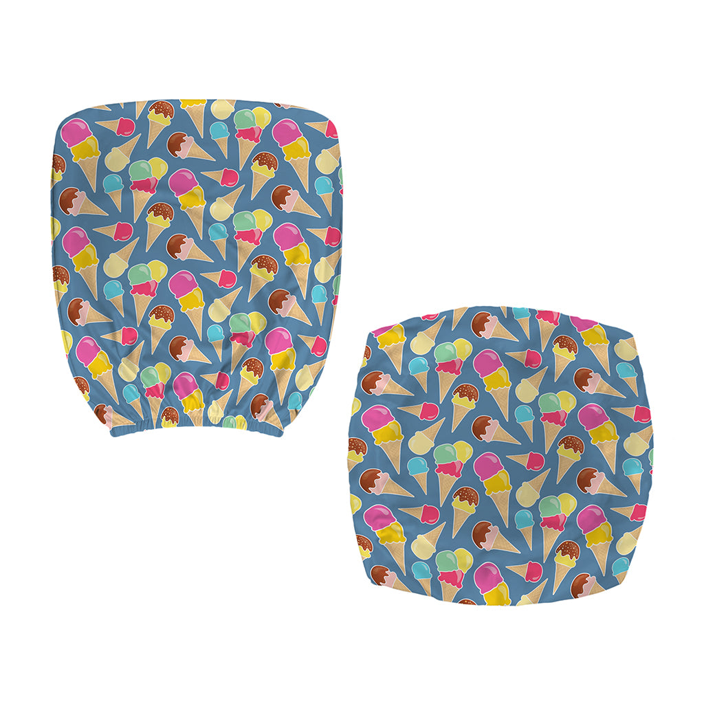 Colorful Ice Cream Pattern Print Office Chair Cover