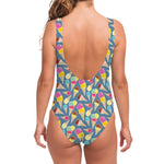 Colorful Ice Cream Pattern Print One Piece Swimsuit