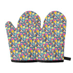 Colorful Ice Cream Pattern Print Oven Mitts