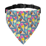 Colorful Ice Cream Pattern Print Over The Collar Dog Bandana