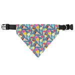 Colorful Ice Cream Pattern Print Over The Collar Dog Bandana