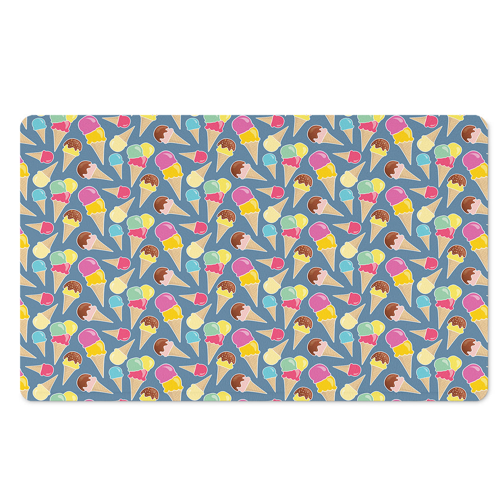 Colorful Ice Cream Pattern Print Polyester Doormat