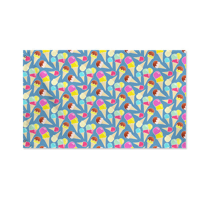 Colorful Ice Cream Pattern Print Polyester Flag