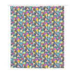 Colorful Ice Cream Pattern Print Polyester Shower Curtain