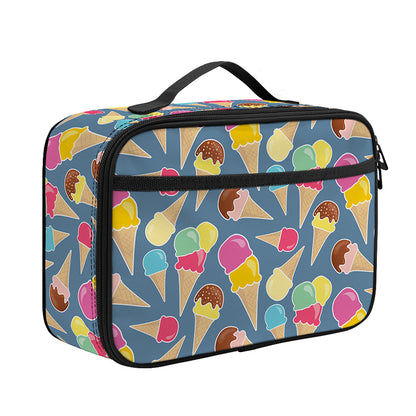 Colorful Ice Cream Pattern Print Portable Lunch Bag