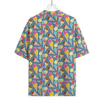 Colorful Ice Cream Pattern Print Rayon Hawaiian Shirt