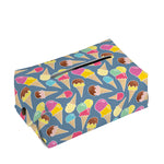 Colorful Ice Cream Pattern Print Rectangle Tissue Box Cover
