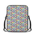 Colorful Ice Cream Pattern Print Rectangular Crossbody Bag