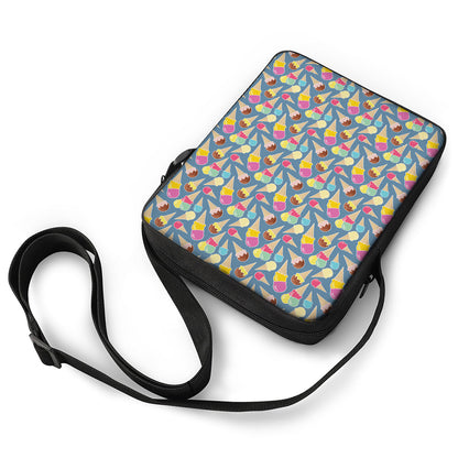 Colorful Ice Cream Pattern Print Rectangular Crossbody Bag